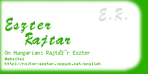 eszter rajtar business card
